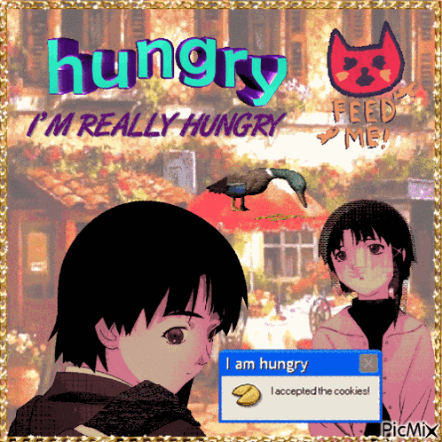 Lain Hungry GIF