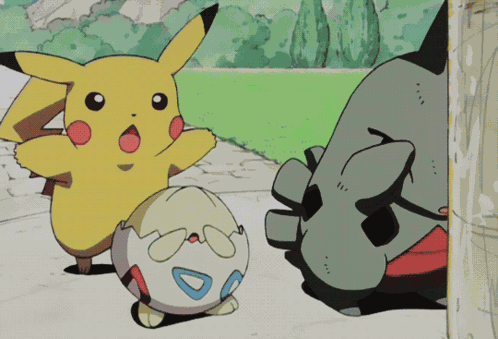 Larvitar Pikachu GIF