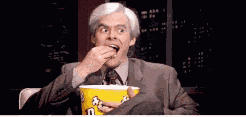 Late Night Show Popcorn GIF