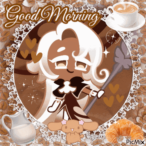 Latte Cookie Good Morning GIF