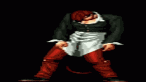 Laughing Iori Yagami GIF