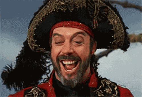 Laughing Long John Silver GIF