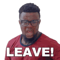 Leave Markangelcomedy Sticker