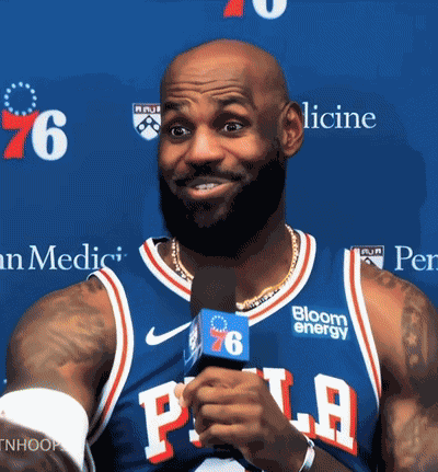 Lebron Noticing GIF