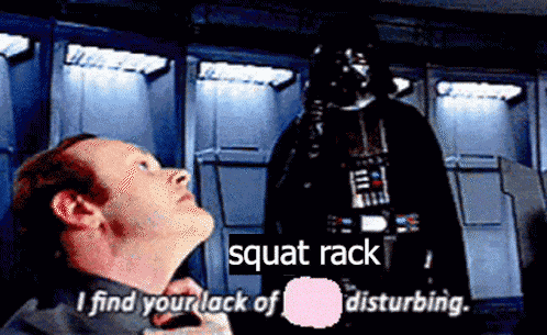 Leg Day Squat Rack GIF