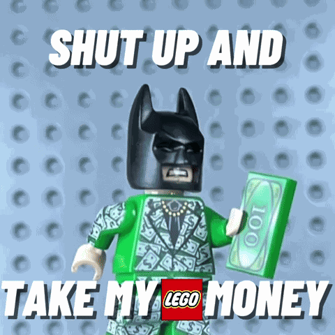 Lego Batman Money Lego Batman Shut Up And Take My Money GIF