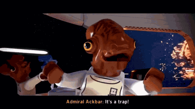 Lego Star Wars Admiral Ackbar GIF