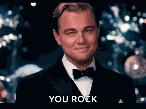Leonardo Di Caprio Cheers GIF