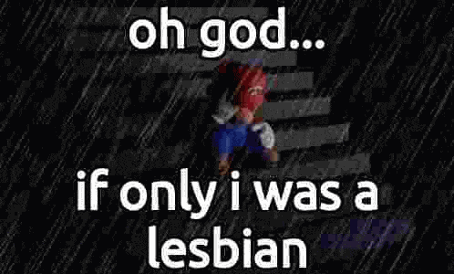Lesbian Mario Sad Mario GIF