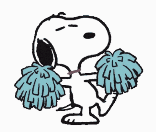 Lets Cheer Snoopy GIF