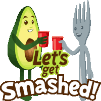 Lets Get Smashed Avocado Adventures Sticker
