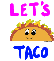 Lets Taco Bout It Tacos Sticker