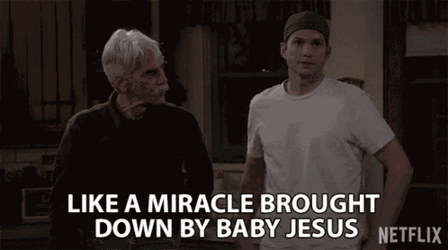 Like A Miracle Brought Down By Baby Jesus Sam Elliott GIF