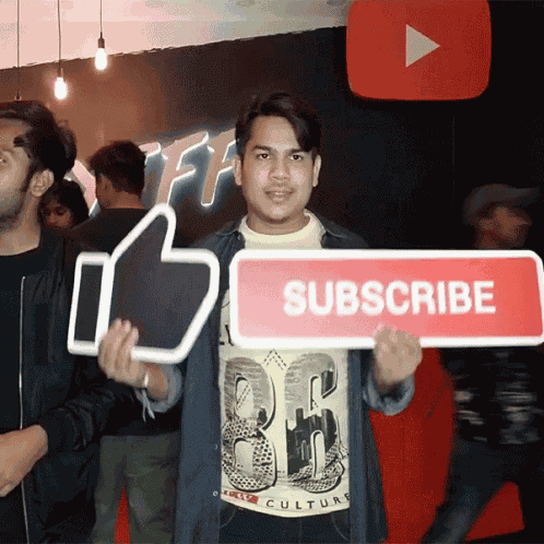 Like Button Subscribe Button GIF
