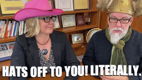 Linda Rey And Trevor Hats Off To You GIF