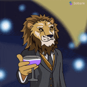 Lion Drink GIF