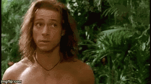 Lion Vs George Of The Jungle Jump GIF