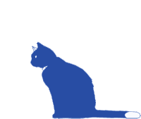 Lito Miel Gato Azul Sticker