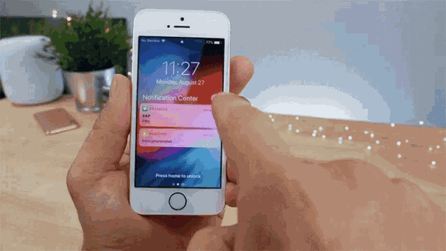 Lock Screen Touch And Hold GIF