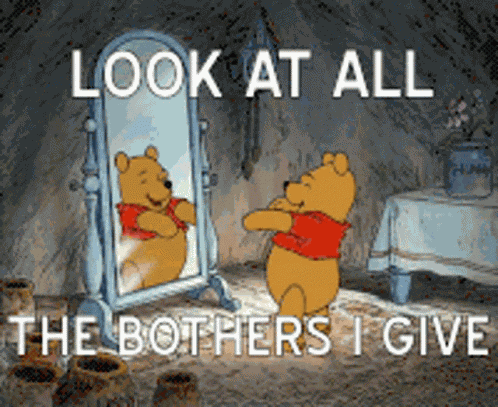 Look At All The Bothers I Give Winnie The Pooh GIF