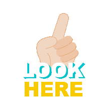Look Here Sticker