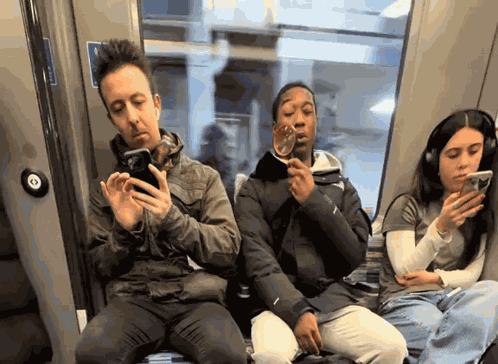 Looking At Strangers Phones Looking At Peoples Phone Prank GIF