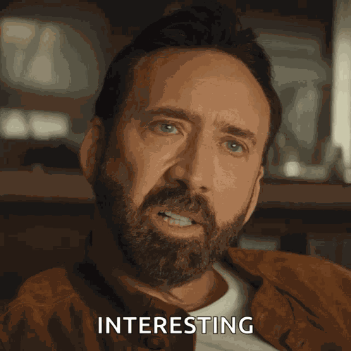 Looking Nick Cage GIF