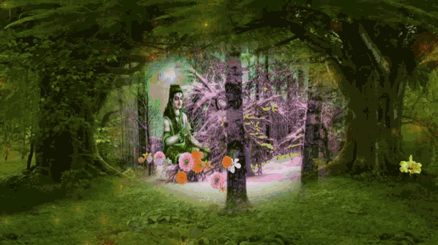 Lord Shiva Flowers GIF