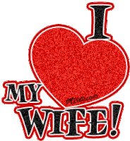 Love My Wife Glitter Sticker