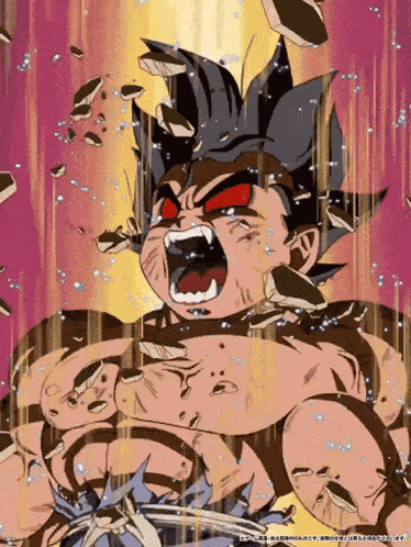 Lr Agl Super Saiyan 3 Goku Gt Golden Giant Ape Ultimate Saiyan Power Roar GIF