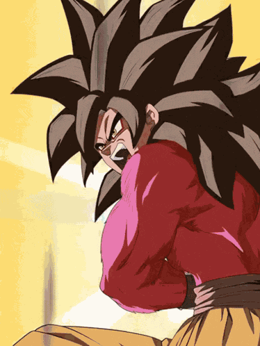 Lr Super Saiyan 4 Goku And Super Saiyan 4 Vegeta Saiyan Warriors With Ultimate Power GIF