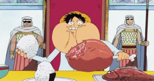 Luffy Eating GIF