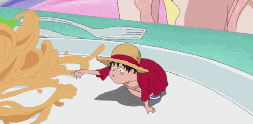 Luffy Eating GIF