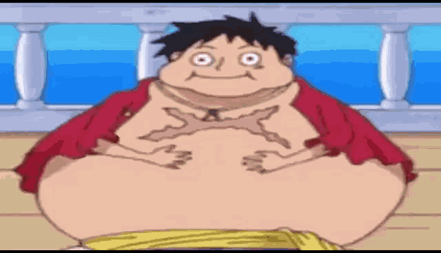 Luffy Gordo Luffy Gordinho GIF