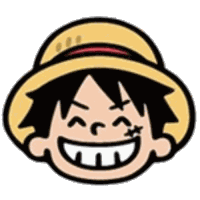 Luffy Happy Sticker