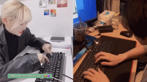 Lunarsolar Txt Yuuri Beomgyu Typing Txtreaction Lusol Lunarsolarreaction GIF