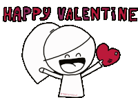Madebyminka Happy Valentine Sticker