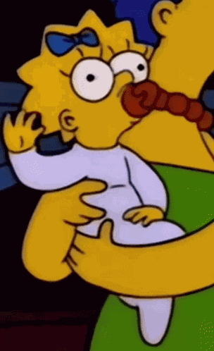 Maggie Simpson Waving GIF