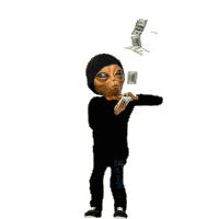 Make It Rain Alien Sticker