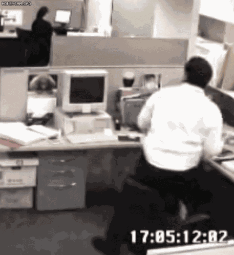 Man Destroys Pc Harold Slikk New GIF