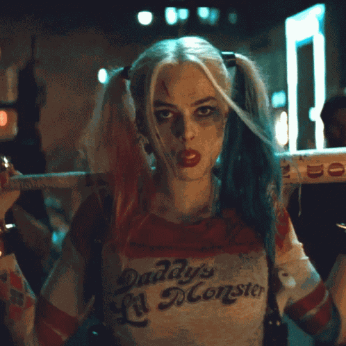 Margot Robbie Chewing Gum GIF
