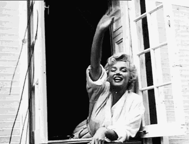 Marilyn Monroe Waving GIF