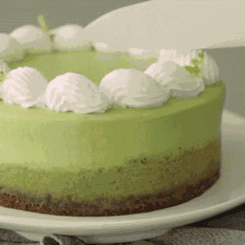 Matcha Cheesecake Dessert GIF
