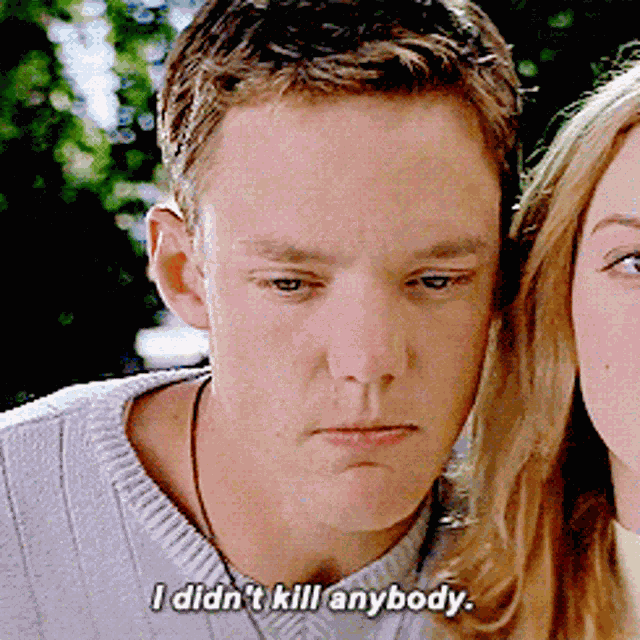 Matthew Lillard Saying I Didnt Kill Anybody In Scream GIF