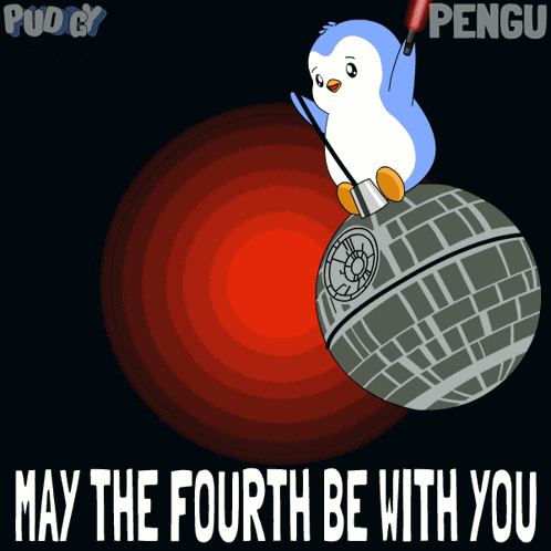May The Fourth Be With You Penguin GIF