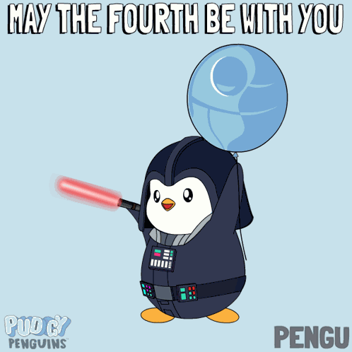 May The Fourth Be With You Penguin GIF