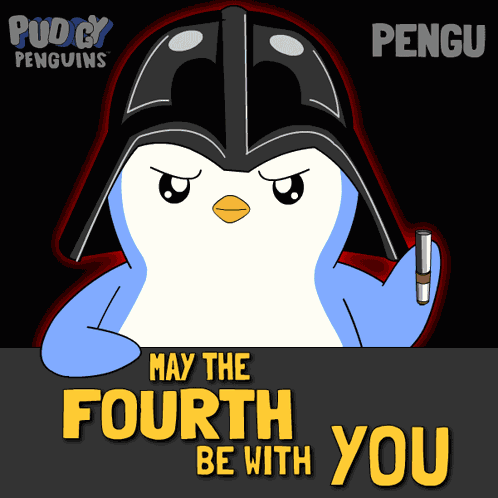 May The Fourth Be With You Penguin GIF
