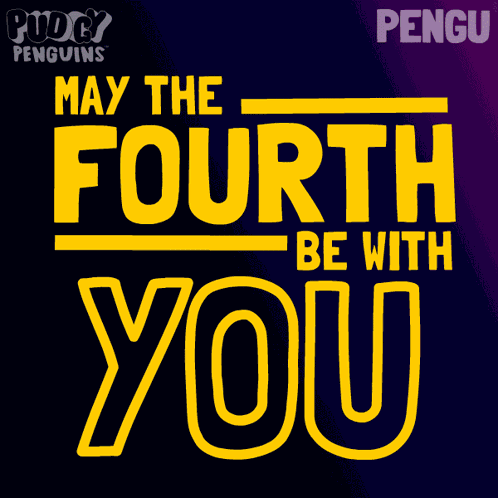 May The Fourth Be With You Penguin GIF