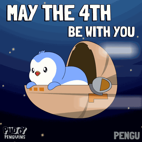 May The Fourth Be With You Penguin GIF