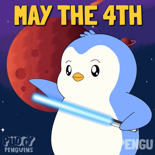 May The Fourth Be With You Penguin GIF